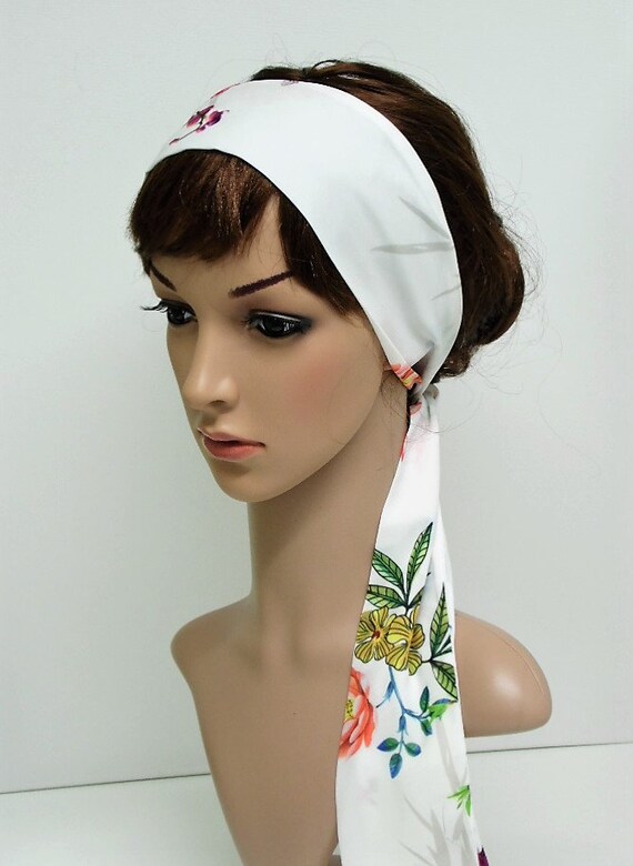 Long Headband Hair Scarf Headband Self Tie Head Scarf Etsy