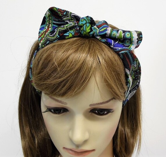 Tie Up Headband Viscose Headband Non Slip Hair Scarf Pin Up Etsy