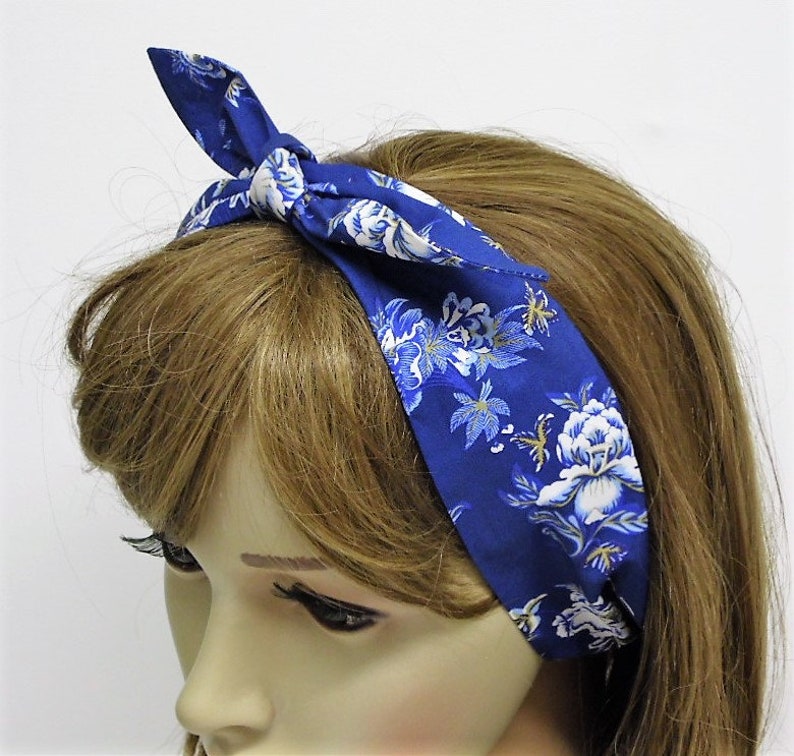 pure cotton Headband tie up headband pin up headband self tie hair scarf