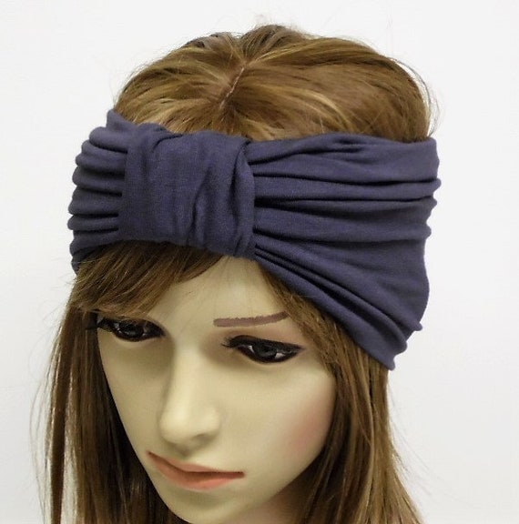 Wide Headband Viscose Jersey Headband Top Knotted Turban Etsy