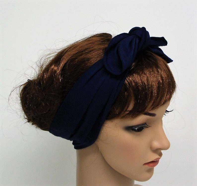 navy head scarf
