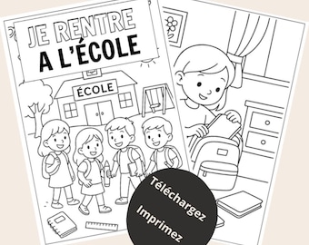 Coloring book / Back to school / School coloring / Kids coloring / Coloring album / Digital coloring