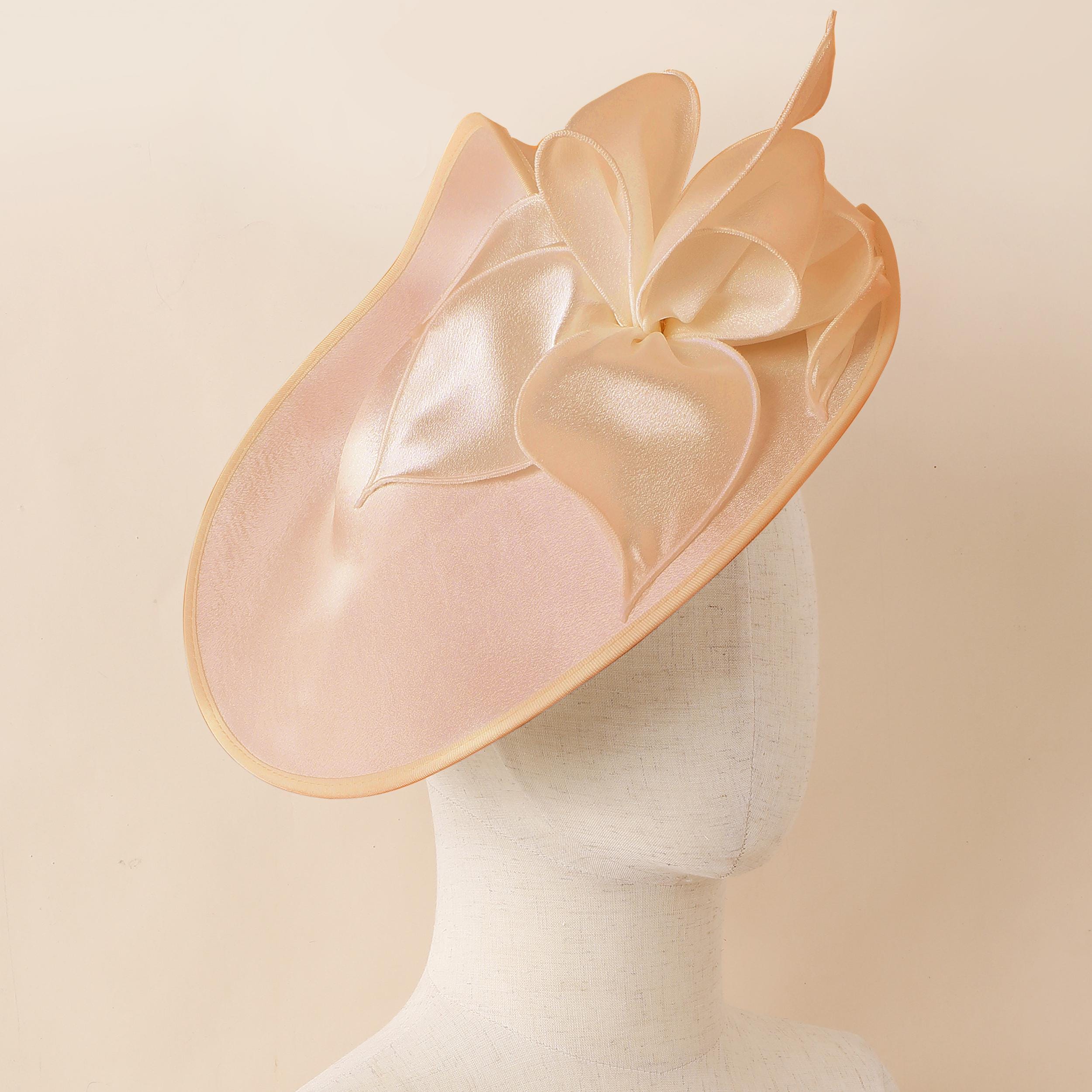 Wide Brim Feather Fascinator: Elegant Derby Hat for Events  display picture 3