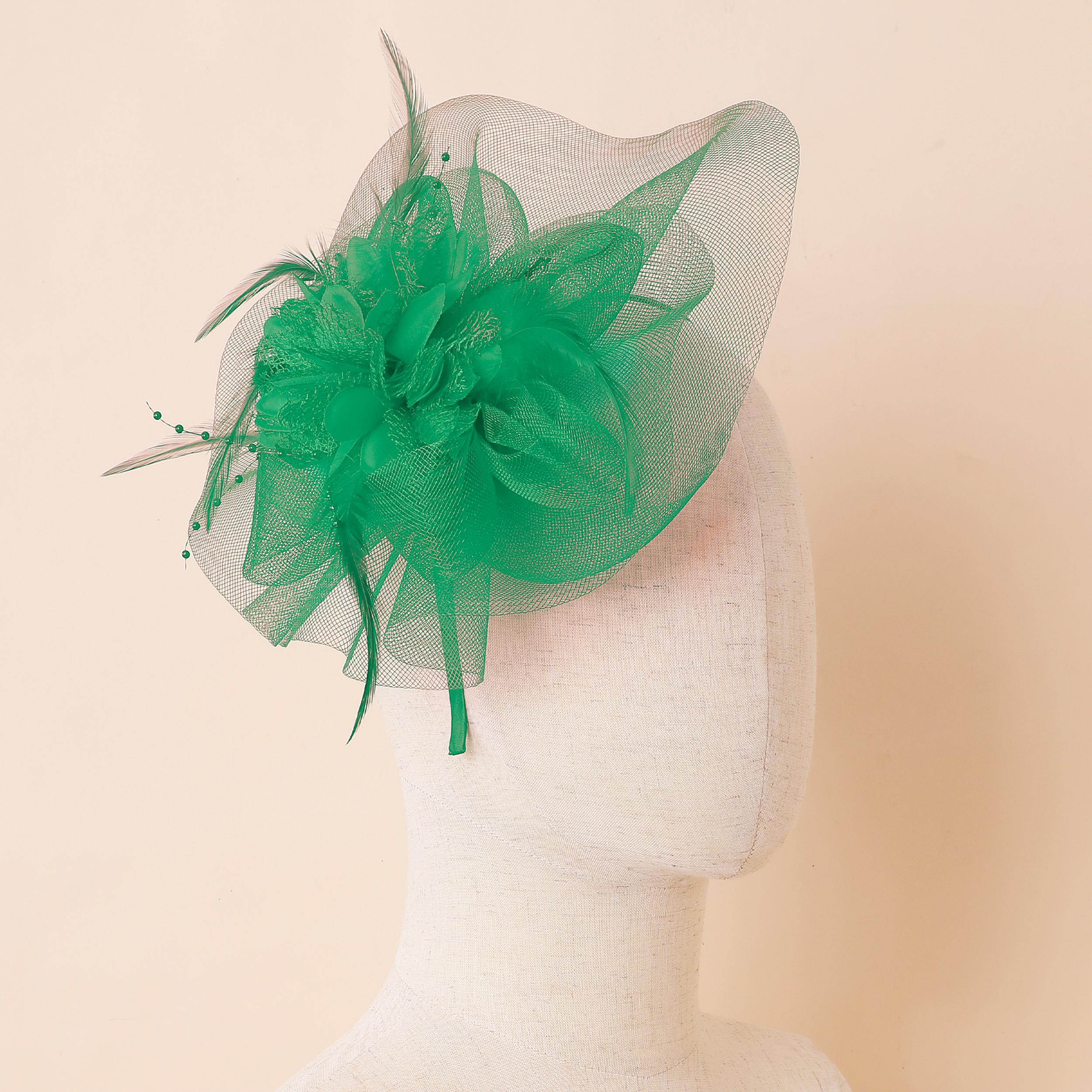 Mesh Flower Fascinator Hat – Kentucky Derby, Bridal Wedding 