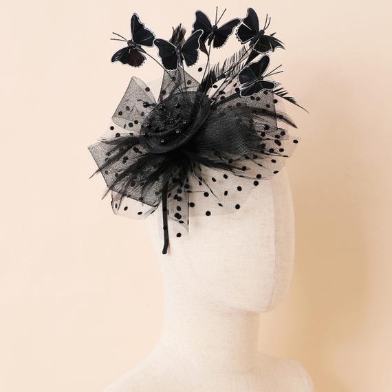 Butterfly Fascinator Hat: Kentucky Derby Tea Party Headpiece  display picture 2