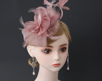Tüll & Band Fascinator-Stirnband für Damen - Minimalistisches, weiches Blumen-Headpiece für die Teeparty