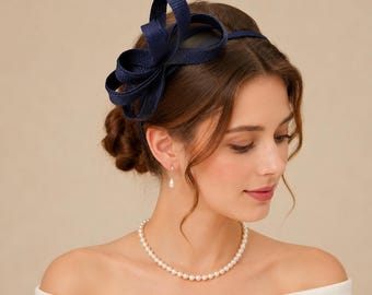 Fascynator z kokardą Kentucky Derby, opaska na przyjęcie herbaciane, ozdoba ślubna, spinka do włosów dla kobiet