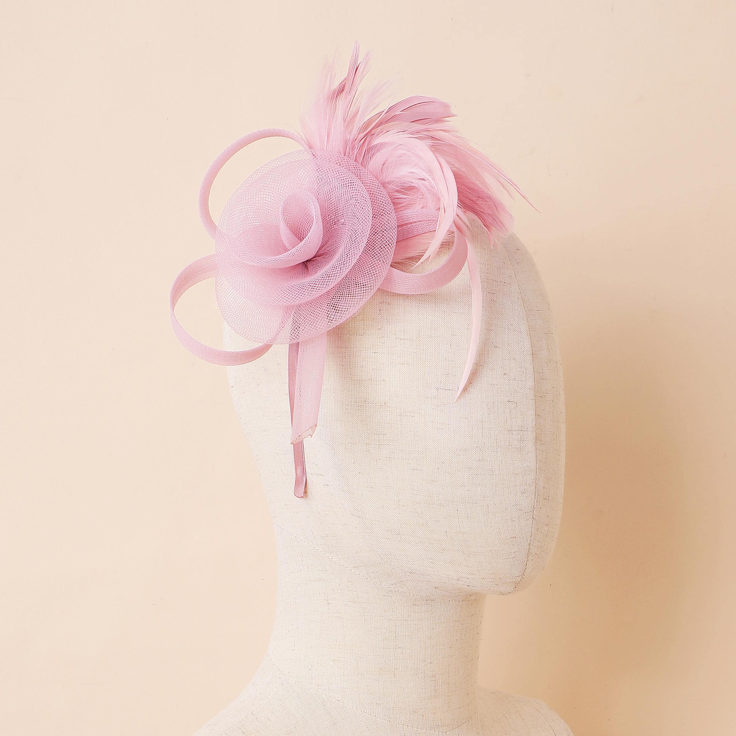 Elegant Feather Mesh Derby Fascinator Hat with Detachable Headband for Parties Tea Party Fascinator Hat Kentucky Derby Feather... From  main image 3