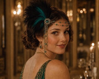 1920s Flapper Headband – Gatsby Roaring 20s Party Headpiece