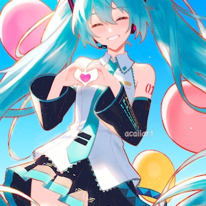 Hatsune Miku Vocaloid Print Poster A4