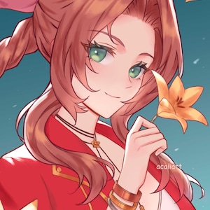 Poster di Final Fantasy VII FF7 Aerith Stampa A4/A5