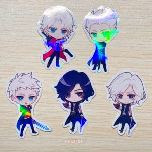 Stickers holographiques Devil May Cry DMC5 Dante Vergil V Nero