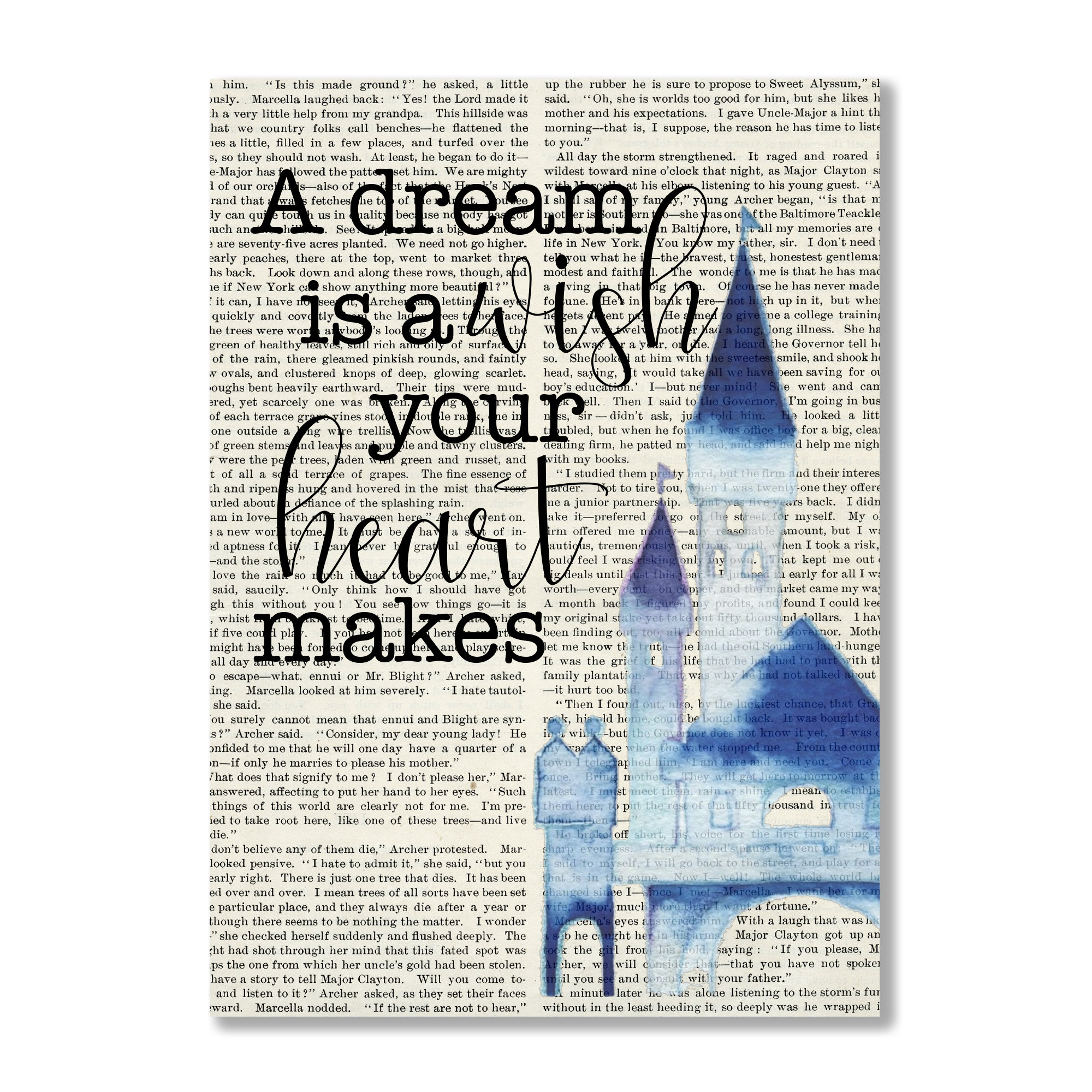 A Dream is A Wish Your Heart Makes - Cinderella - Etsy