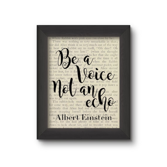 Be A Voice Not An Echo