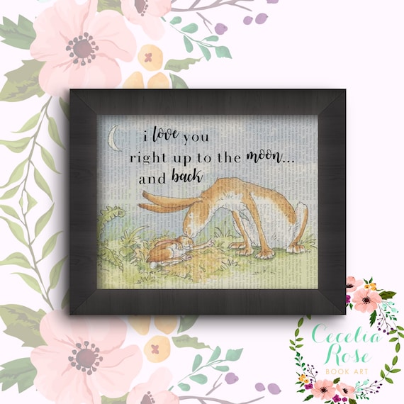 I Love You Right Up To The Moon And Back Guess How Much I Etsy