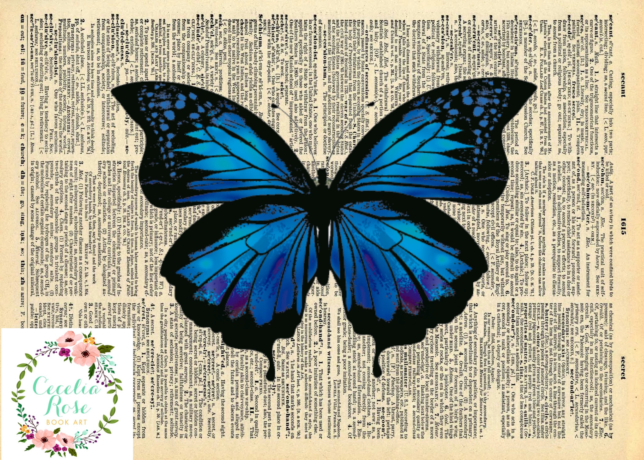 Blue Indigo Butterfly