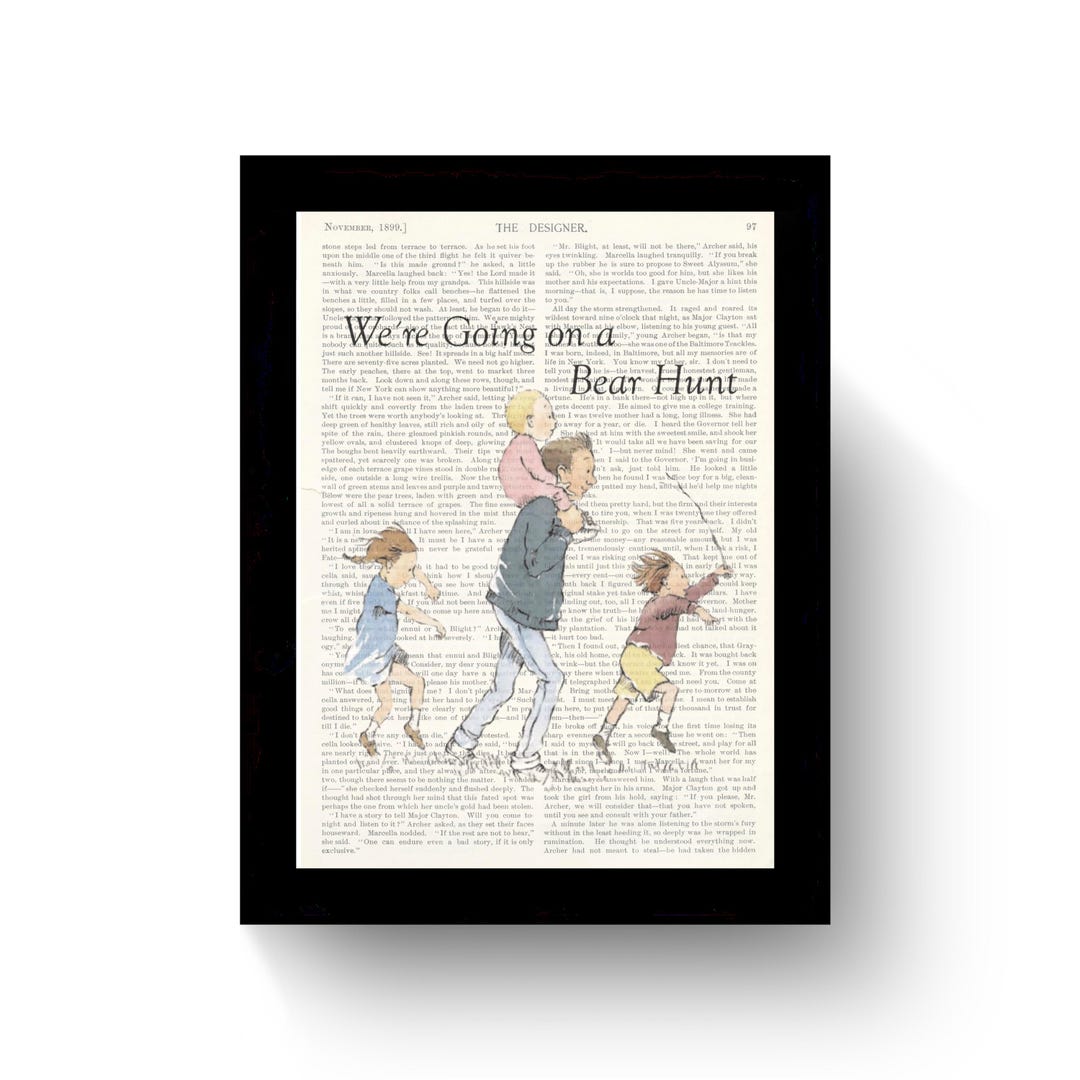 We're Going on a Bear Hunt Vintage Book Wall Art - Etsy