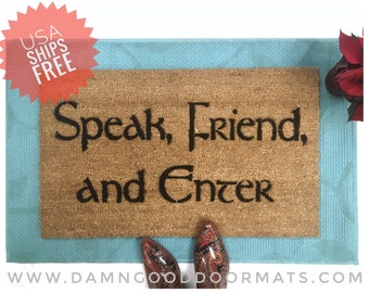 Elvish Tolkien 2 Color Star Of Faynor Speak Friend And Etsy