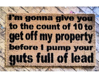 SALE KEISTER off my PROPERTY Home Alone funny doormat | Etsy