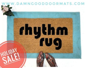 Funny Coir Doormat, Rhythm Rug (Outdoor Welcome Mat)