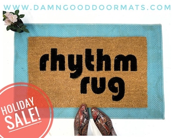 Rhythm Rug doormat tribe called quest atcq coir outdoor welcome housewarming fun rug wipe your feet really good doormatt new house gift