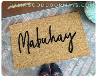 Filipino Mabuhay doormat | please come in | Damn Good Doormats  +