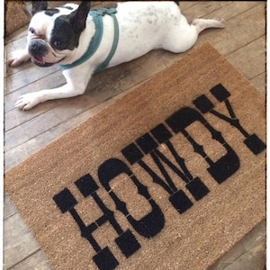 Howdy funny southern Texas Aggies A&M Aggie Western A and M Farmhouse decor welcome mat  gift idea doormat doormatt