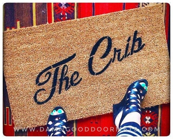The Crib Welcome Doormat: Funny Outdoor Mat for Housewarming
