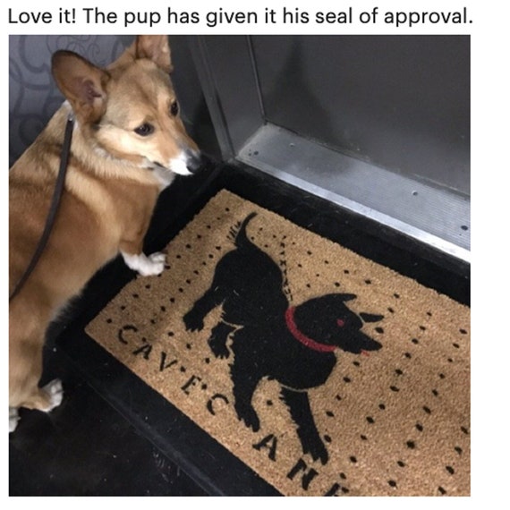 Cave Canem Roman Mosaic Doormat Latin Beware Of The Dog Welcome Funny Door Mat Art History Nerd Pompeii Realtor Closing Gift New House Gift