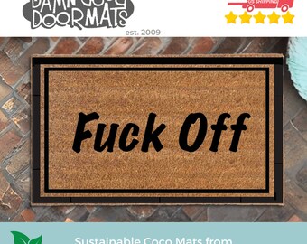 Classy rude doormat Fuck Off outdoor offensive welcome mat gift for him doormatt new house gift