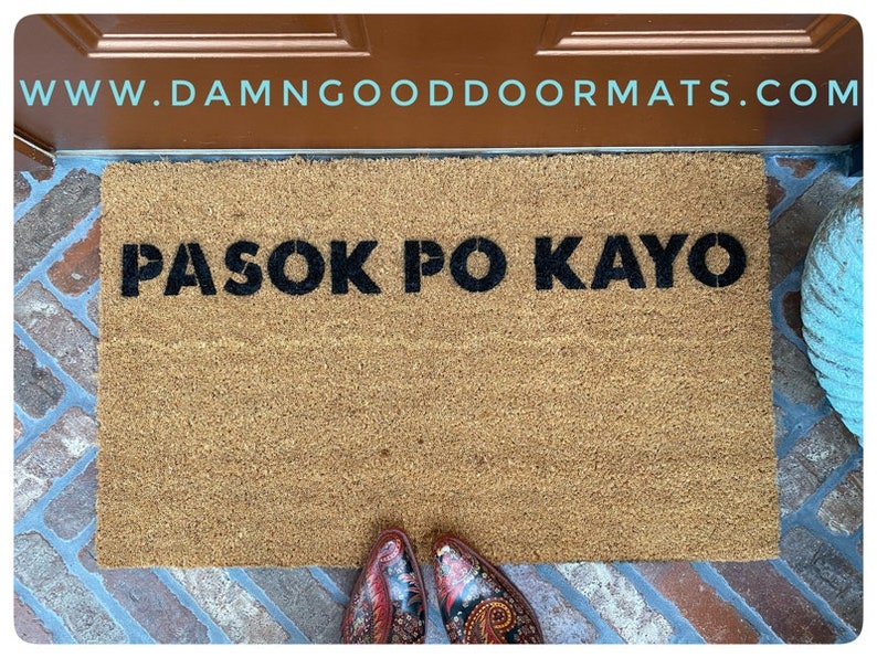 Filipino Pasok Po Kayo Please Come in Doormat Door Mat Etsy