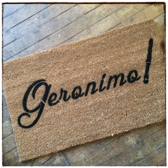 Geronimo Dr Who Doormat Whovian Matt Smith 11th Doctor Geekery Etsy