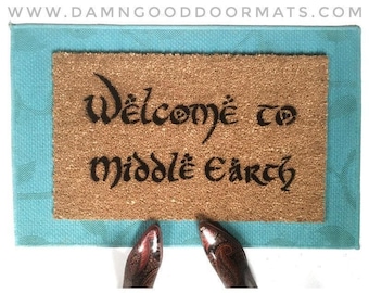 Middle Earth Doormat: JRR Tolkien Welcome Mat, Nerdy Gifts
