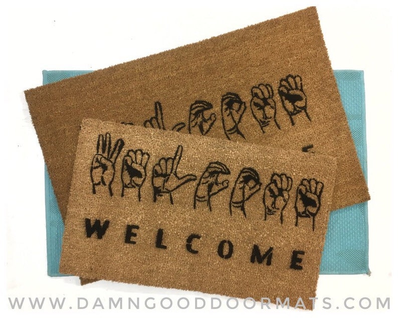 ASL doormat American sign language gift doormat Etsy