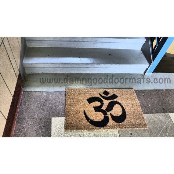 Om Mani Padme Hum Mantra Yoga Mat Sweet Doormat Clean House Namaste S Tm Under 50 Eco Friendly Doormatt Zen Mindful Mindfulness Mindfull