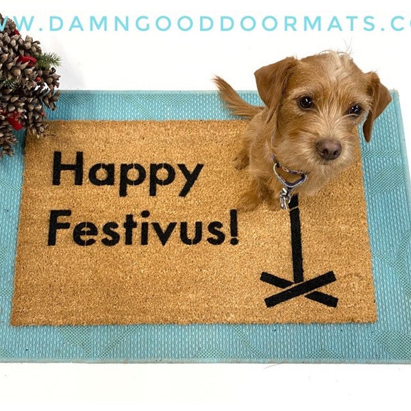 Happy Festivus Seinfeld | funny doormat | Christmas Hanukkah Rosh Hashanah | Damn Good Doormats 0+