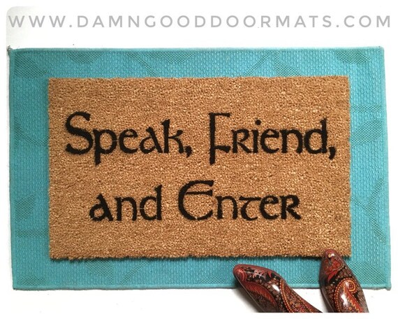 Tolkien Quote Mantra Doormat Not All Those Who Wander Are Lost Door Mat Geek Stuff New Nerdy House Gifts Doormatt New House Gift