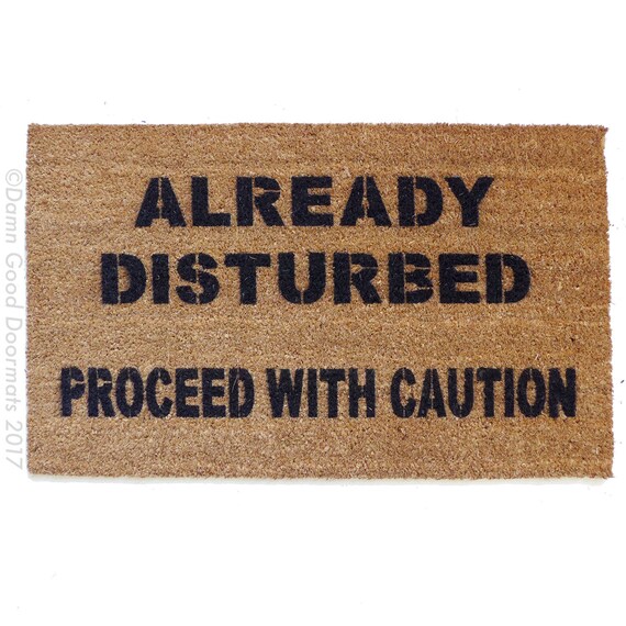 Just No Go Away Sign Funny Rude Doormat Door Mat Low Profile Etsy