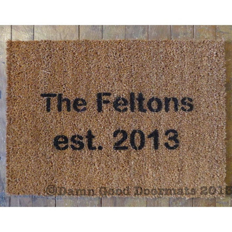Personalized Initials Doormat Custom Doormat Wedding Etsy