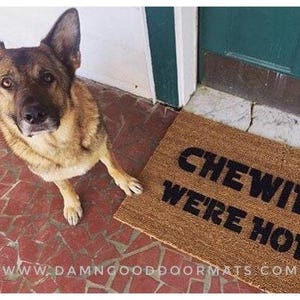 Chewie We're Home Funny Doormat Star Wars Sci Fi Fan Geek Gift Welcome ...