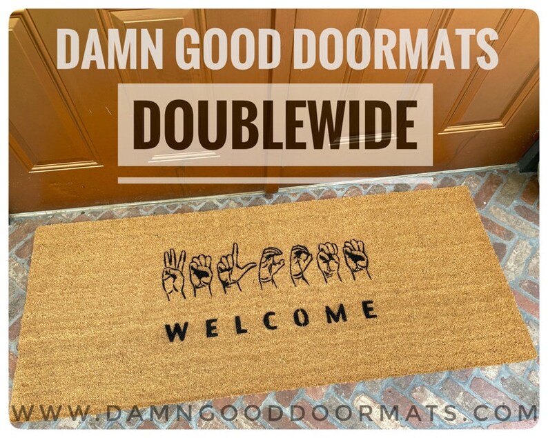 ASL Doormat American Sign Language Gift Doormat Etsy