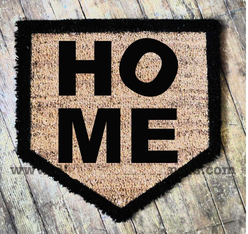 Baseball Diamond Home Plate Doormat Outdoor Housewarming Gift Sports Fan