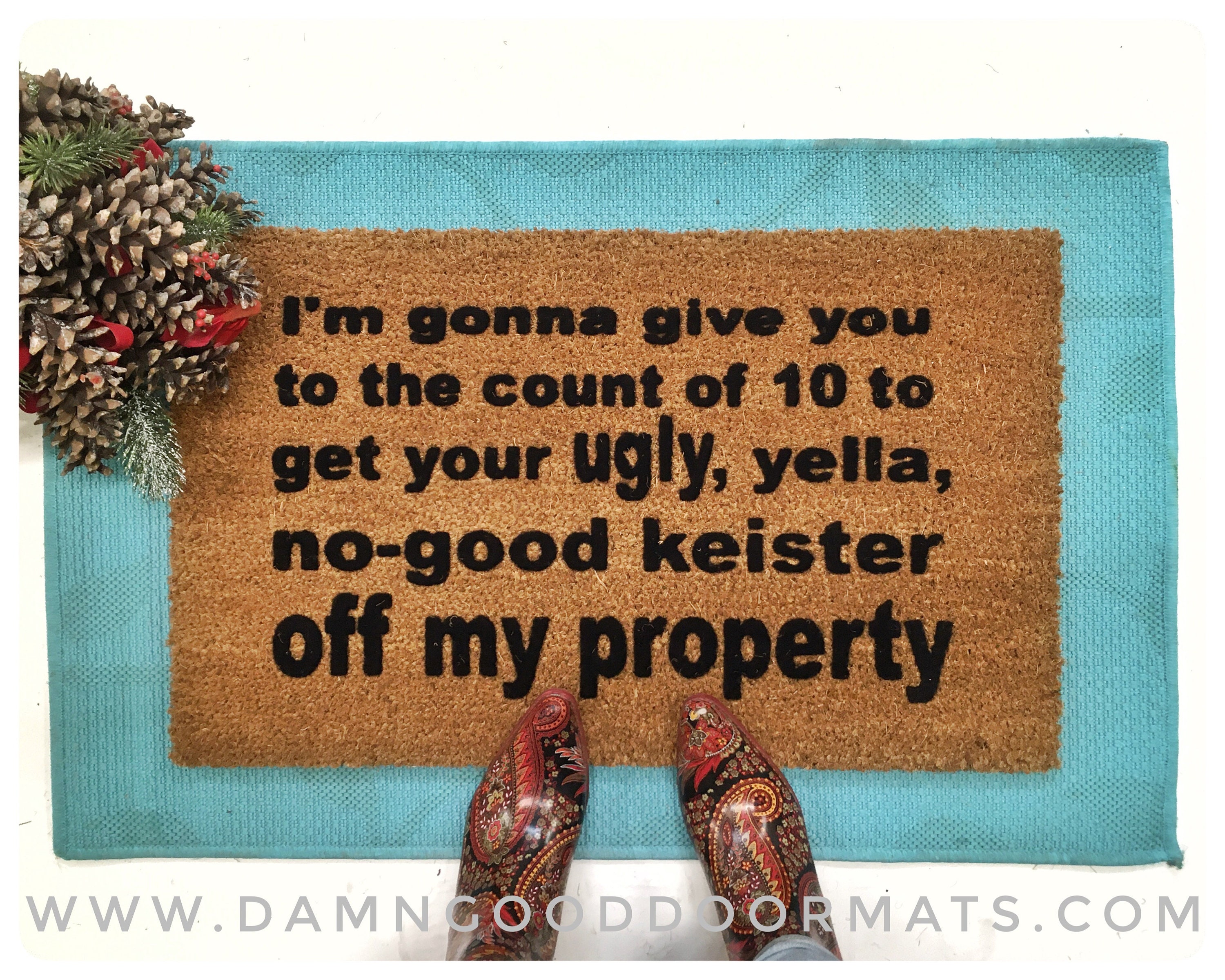 KEISTER off my PROPERTY Home Alone funny doormat  doormat cute mat ou…