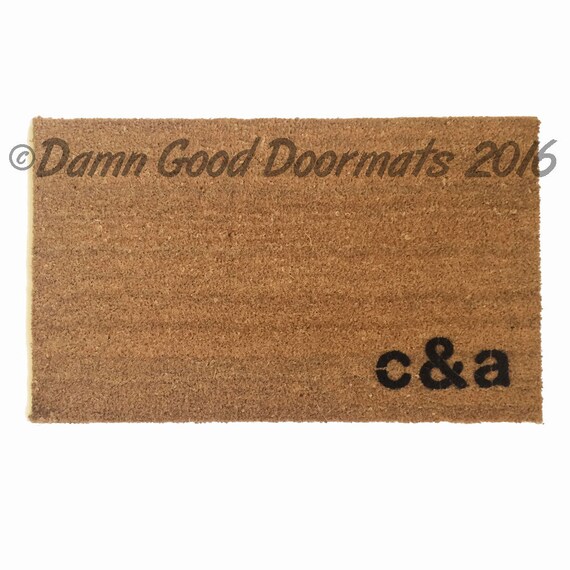 Personalized Initials Doormat Custom Doormat Wedding Housewarming Hostess Gift Doormatt New House Gift