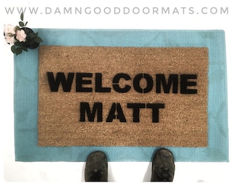 Welcome Matt™ funny door mat doormat gifts for him under 50  humor outdoor porch decor eco friendly doormatt new house gift