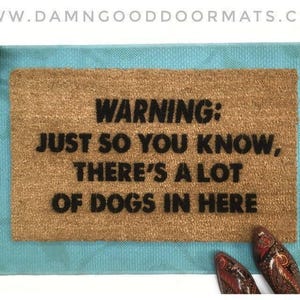 Sarcastic Dog Lover Doormat - Funny Welcome Mat for Outdoors image 1