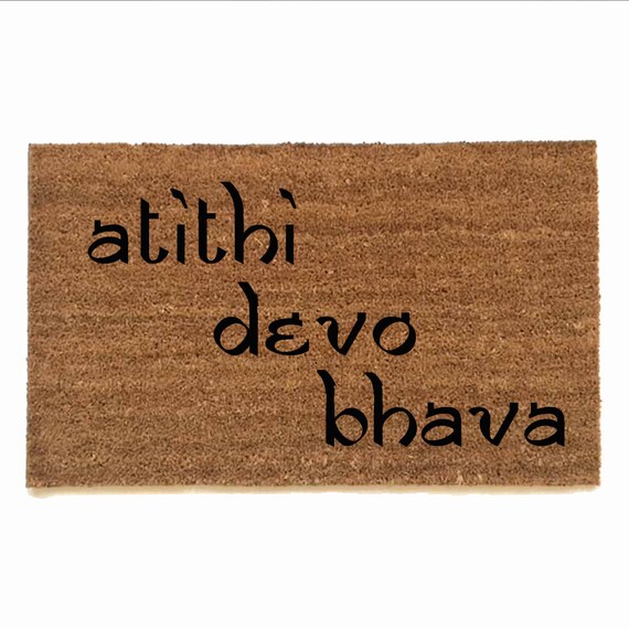Hindu Welcome Doormat Indian Language Eco Friendly Sweet Door Etsy