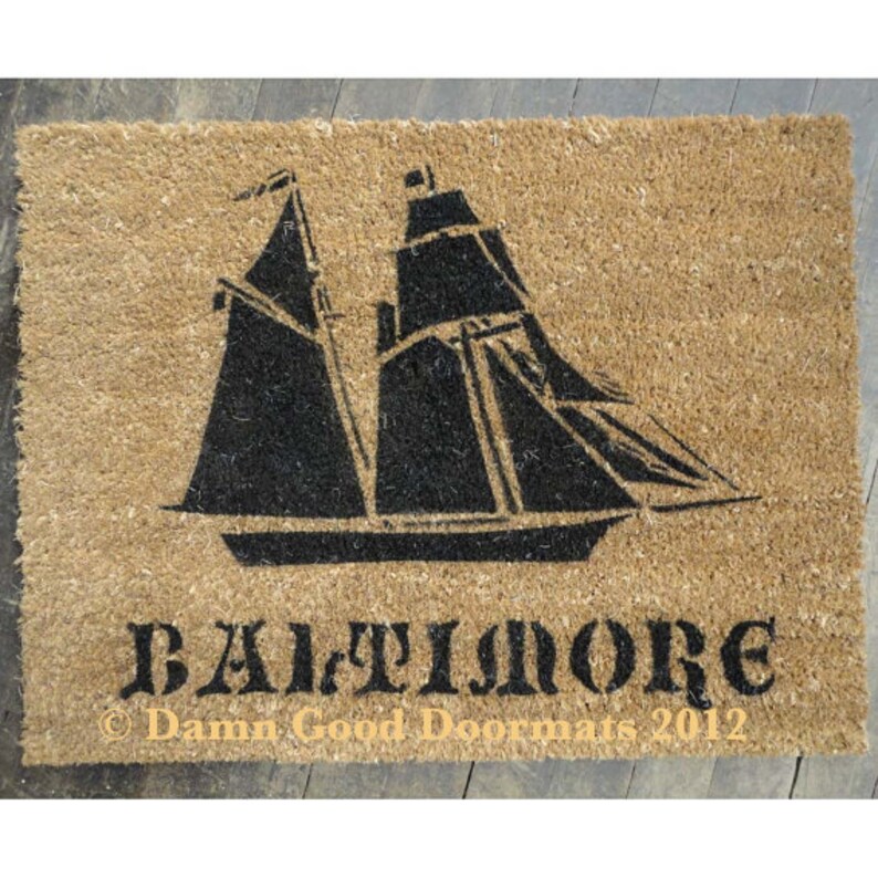 Pirate Ship Nautical Doormat Mat Tall Ship Clipper Etsy