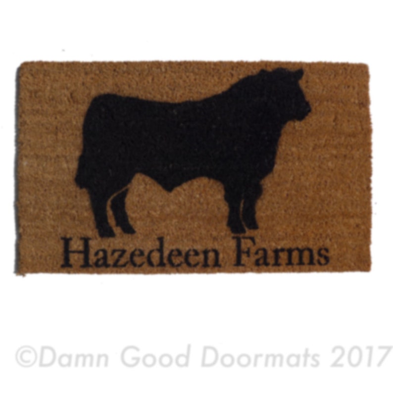 Black Angus Cow Farm Life Doormat Entrance Rug Doormatt New Etsy