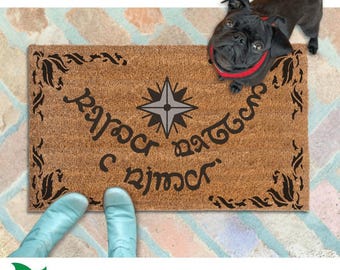 Speak Friend and Enter Doormat | JRR Tolkien Elvish Welcome Mat